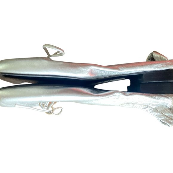Marc Jacobs Look Ballet Flats Silver Leather Size - 38 - Metallic Leather Ballet - Picture 7 of 13